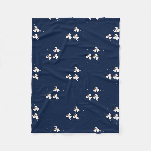 Cobertor De Velo Anjos de Natal (Frente)