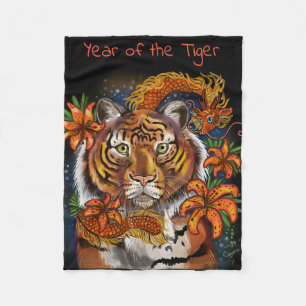Cobertor De Velo Ano Chinês do Tigre