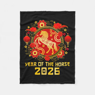 Cobertor De Velo Ano Novo Chinês 2026 Ano do Cavalo Feliz Ano Novo