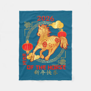Cobertor De Velo Ano Novo Chinês 2026 Ano Novo Do Cavalo