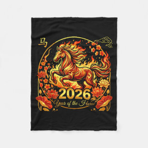 Cobertor De Velo Ano Novo Chinês do Ano do Cavalo de Fogo 2026