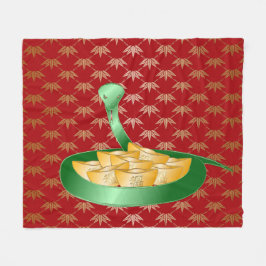 Cobertor De Velo Ano Novo Chinês do Dinheiro da Fortuna de Cobra 20