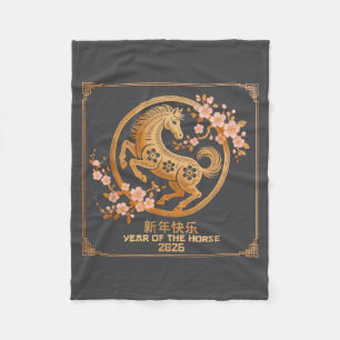 Cobertor De Velo Ano Novo Lunar Chinês 2026 Ano do Cavalo