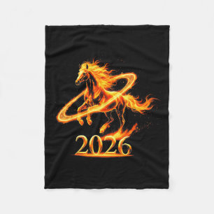 Cobertor De Velo Ano novo lunar do cavalo de fogo de ouro do zodíac