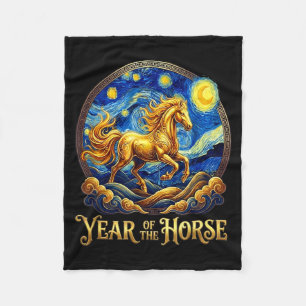 Cobertor De Velo Ano novo lunar o ano do cavalo zodíaco chinês fogo