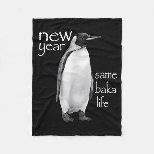 Cobertor De Velo Ano Novo Mesma Vida de Baka Pinguim Piada Engraçad