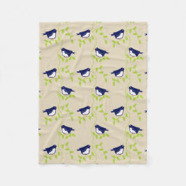 Cobertor De Velo Anos 50-noventa - dois pássaros azuis atirando