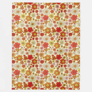 Cobertor De Velo Anos setenta floral quente inspirado