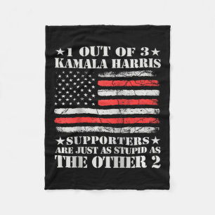 Cobertor De Velo Anti Kamala Harris Piada estúpida bandeira america