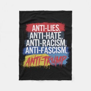 Cobertor De Velo Anti-Ódio Mentira Racismo Fascismo Resiste Trump P
