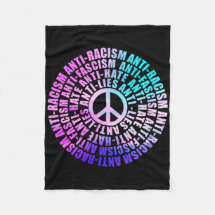 Cobertor De Velo Anti-Trump Racismo Fascismo Mentira Ódio Resiste V