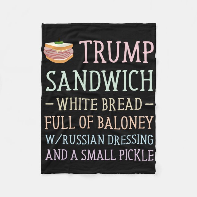 Cobertor De Velo Anti Trump Sinal de Sandwich Engraçado (Frente)