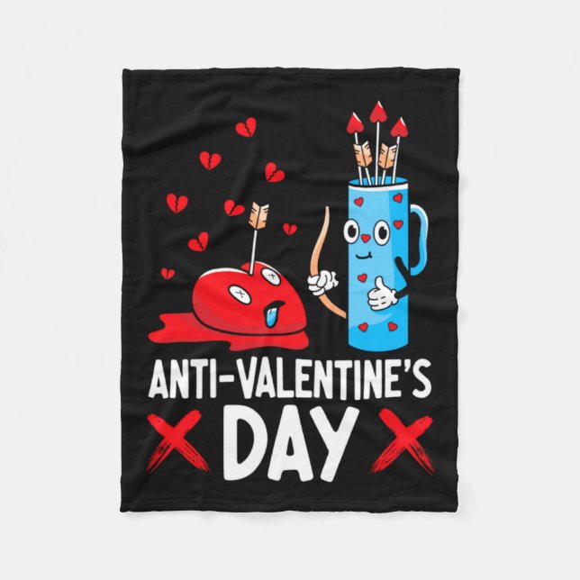 Cobertor De Velo Anti Valentines Day Valentines Day Arrows Single  (Frente)