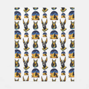 Cobertor De Velo Antiga Pirâmide do Egito, Anubis - Design