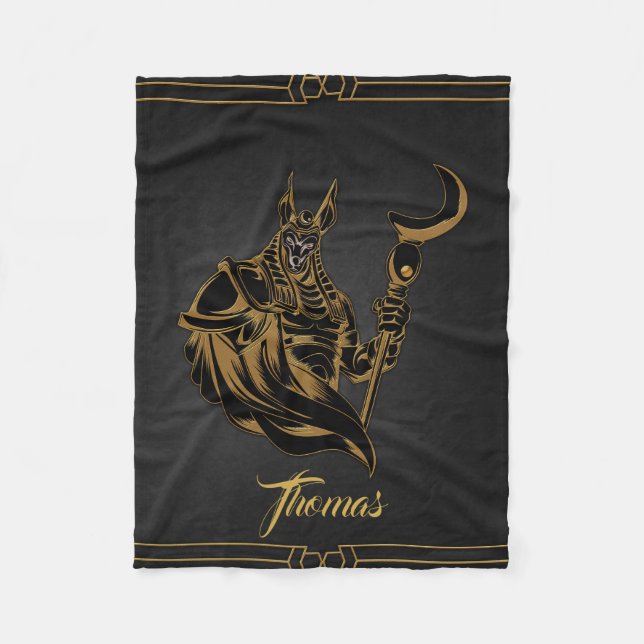 Cobertor De Velo Anubis antigo do Egito. (Frente)