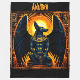 Cobertor De Velo Anubis Egípcio Deus Fleece Blanket