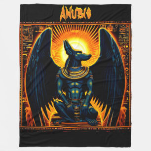 Cobertor De Velo Anubis Egípcio Deus Fleece Blanket