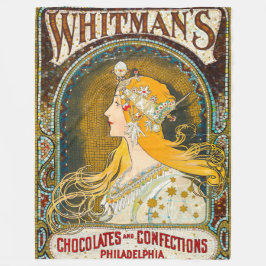 Cobertor De Velo Anúncio de Alphonse Mucha Vintage Whitman
