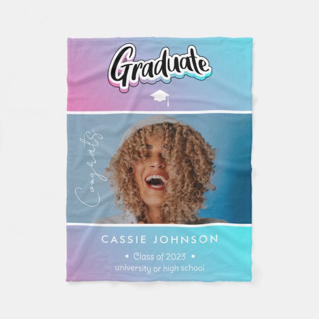 Cobertor De Velo Anúncio de graduação (Frente)
