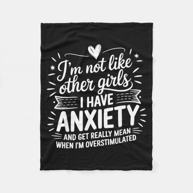 Cobertor De Velo Anxiety Humor For Women With Overstimulation  (Frente)