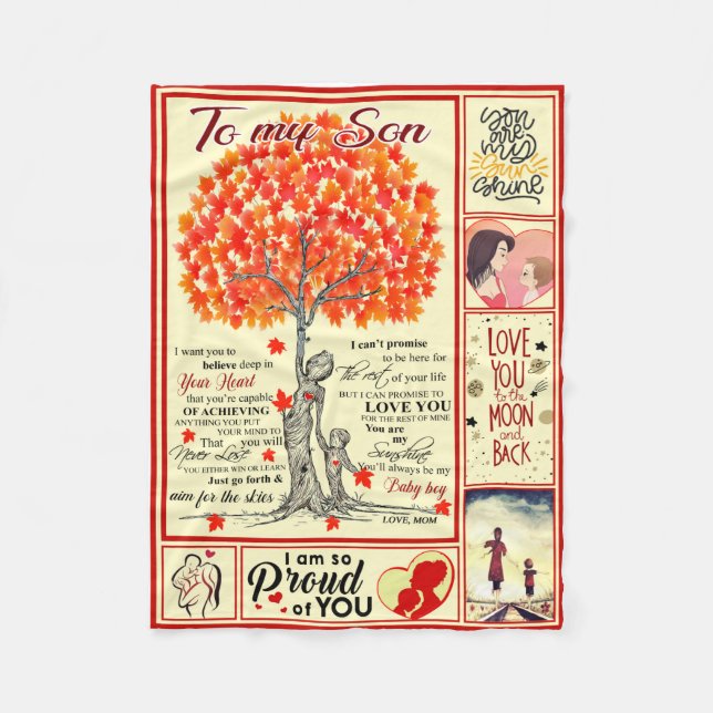 Cobertor De Velo Ao Meu Filho Blanket (Frente)