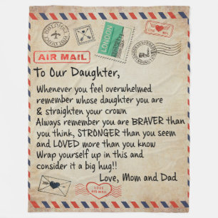Cobertor De Velo Ao Meu Presente De Filha, Carta De Amor À Nossa Fi