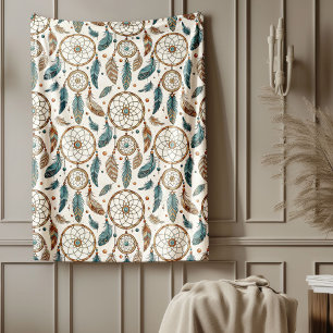 Cobertor De Velo Apanhador de sonhadores de Padrões Étnicos Autênti
