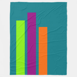 Cobertor De Velo Apenas faixas de cor - laranja de ameixa verde-pri