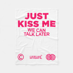 Cobertor De Velo Apenas Me Beije Podemos Conversar Mais Tarde Amor