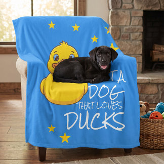 Cobertor De Velo Apenas um cachorro que ama patos amarelos fofos