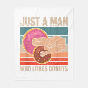Cobertor De Velo Apenas um homem que ama Donuts  2 no mindinho 1 no