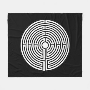 Cobertor De Velo Apenas um Maze em preto
