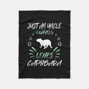Cobertor De Velo Apenas Um Tio Que Ama Capybara