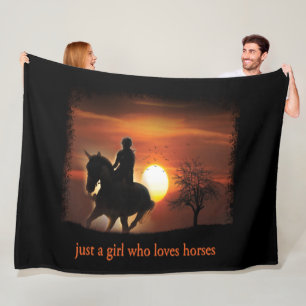 Cobertor De Velo apenas uma garota que ama cavalos