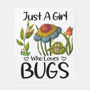 Cobertor De Velo Apenas uma garota que ama insetos