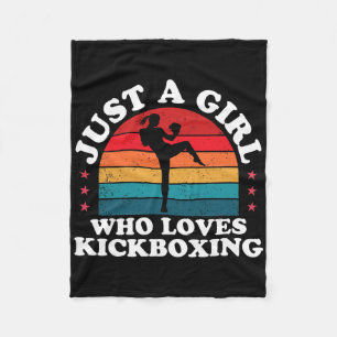 Cobertor De Velo Apenas Uma Garota Que Ama Kickboxing Garotas Kickb