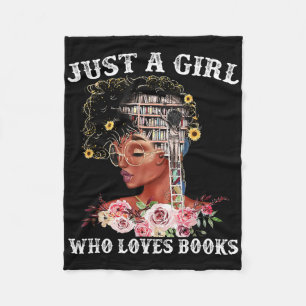 Cobertor De Velo Apenas Uma Garota Que Ama Livros Mulher Negra Hist