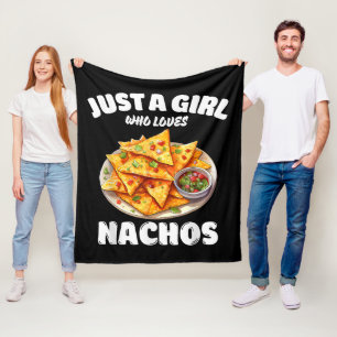 Cobertor De Velo Apenas Uma Garota Que Ama Nachos Amante de Comida