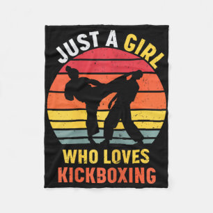 Cobertor De Velo Apenas Uma Garota Que Ama Presentes de Kickboxing