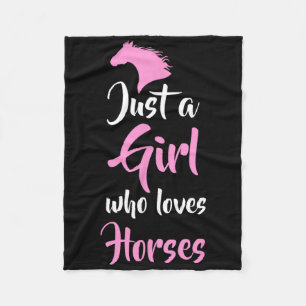 Cobertor De Velo Apenas Uma Menina Que Adora Cavalos Cavalos Andand