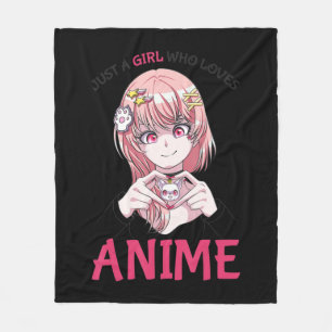 Cobertor De Velo Apenas Uma Menina Que Ama Anime Merch Coisas Adole