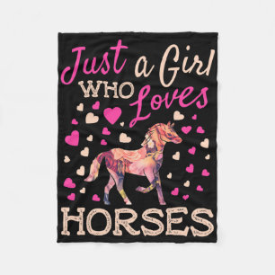 Cobertor De Velo Apenas Uma Menina Que Ama Cavalos Cavalos Cavalos 