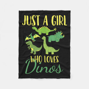 Cobertor De Velo Apenas Uma Menina Que Ama Dinossauros