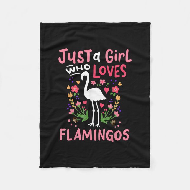 Cobertor De Velo Apenas Uma Menina Que Ama Flamingo (Frente)