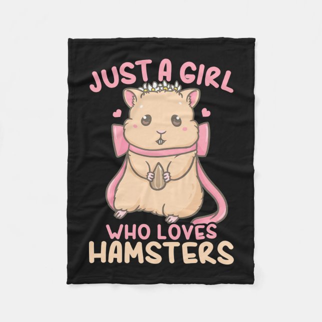 Cobertor De Velo Apenas Uma Menina Que Ama Hamsters (Frente)