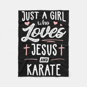 Cobertor De Velo Apenas Uma Menina Que Ama Jesus E Karate Dando Mul