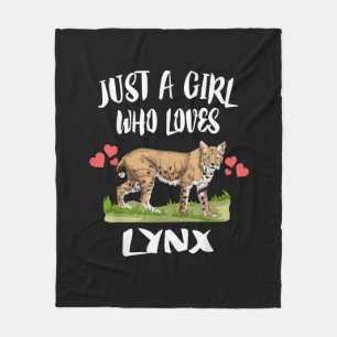 Cobertor De Velo Apenas Uma Menina Que Ama O Gato Animal Do Lynx