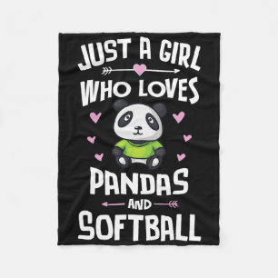 Cobertor De Velo Apenas Uma Menina Que Ama Pandas E Presente Suave
