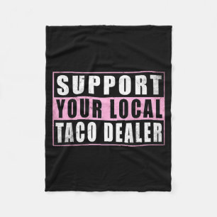 Cobertor De Velo Apoie o comerciante local de tacos engraçados comi