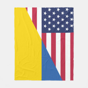 Cobertor De Velo Apoio americano à Ucrânia Sherpa Blanket